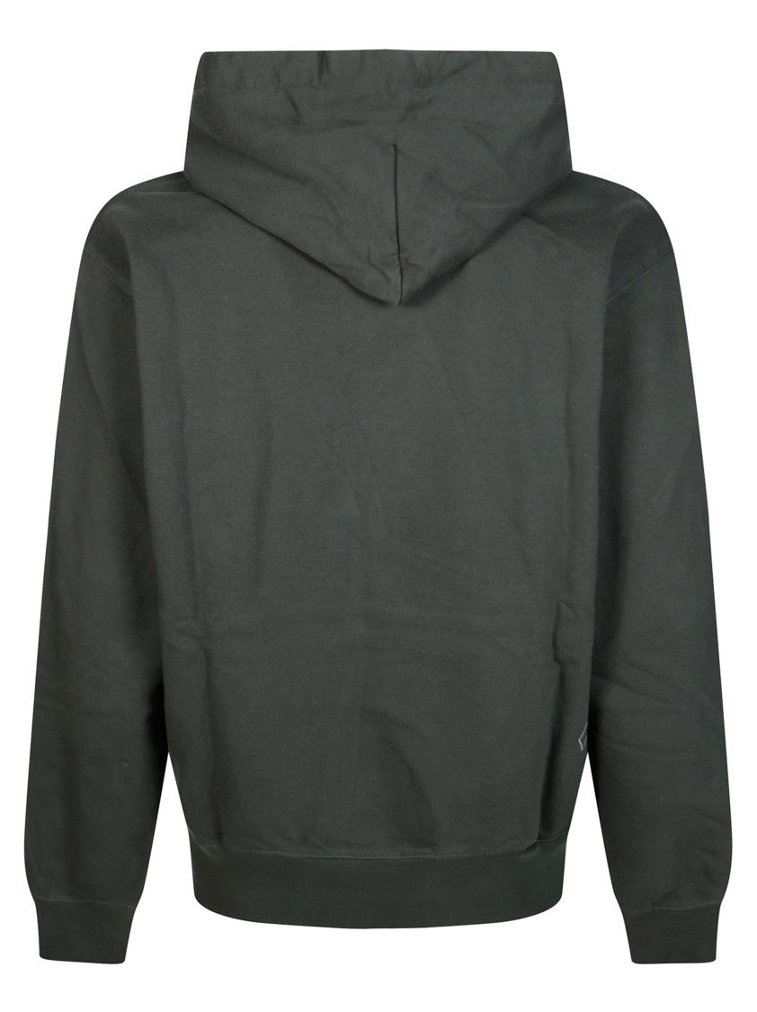 Pas Normal Studios Green Off-Race Relaxed Kangaroo Pocket Hoodie