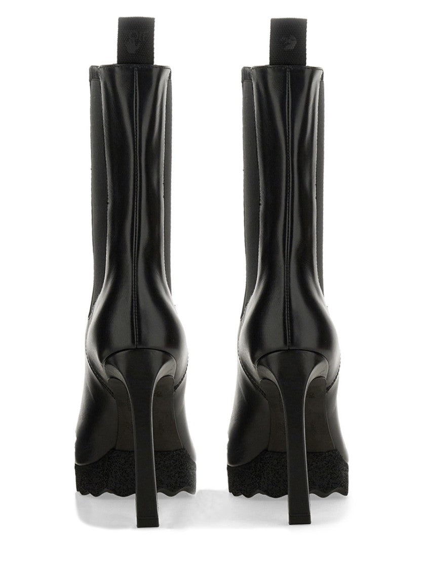 Off-White Ankle-Height Leather Chelsea Boots