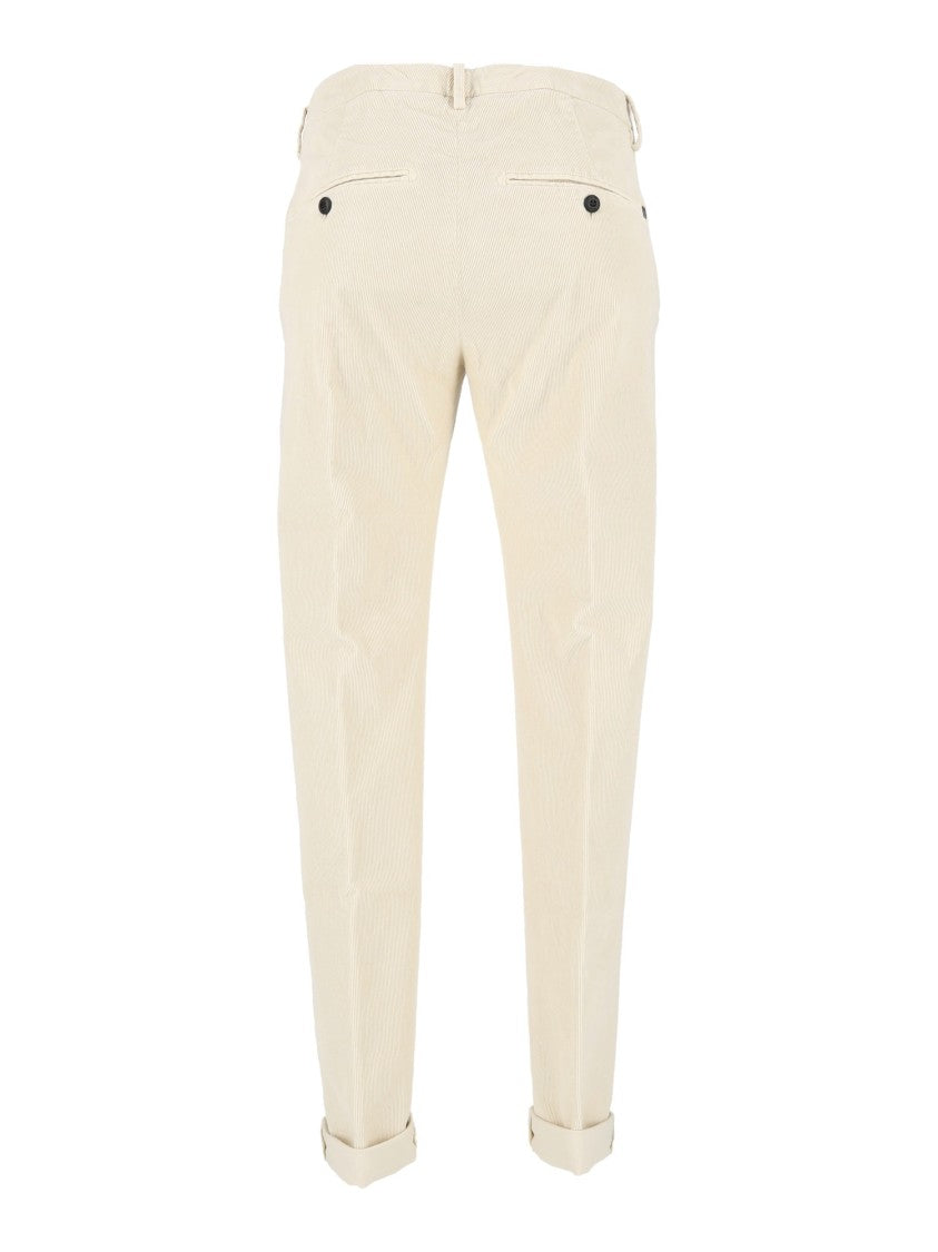 Dondup Gaubert Slim Fit Tapered Cuffed Trousers Straight-Leg Pants