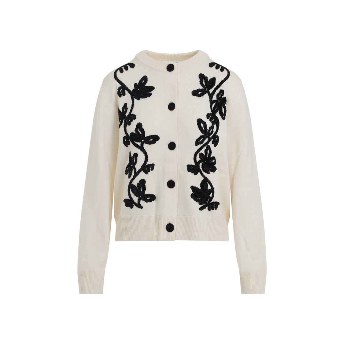 Jil Sander Cloud White Wool Cn Long Sleeves Cardigan