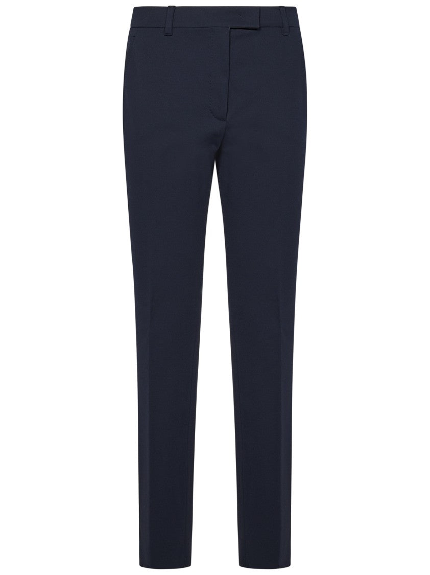 Max Mara Slim Fit Tailored Blue Trousers
