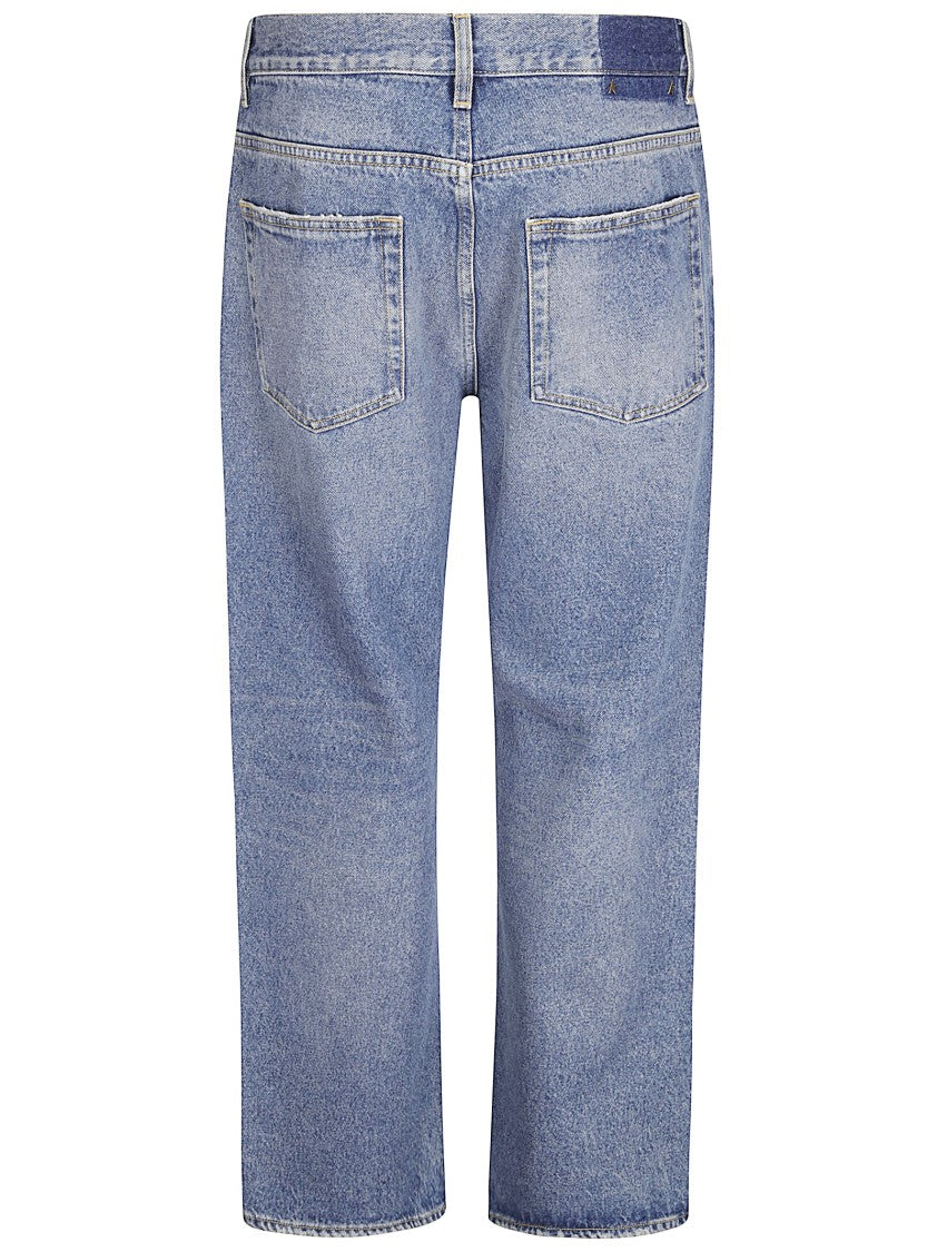 Golden Goose Loose-Fit Medium Blue Denim Pants