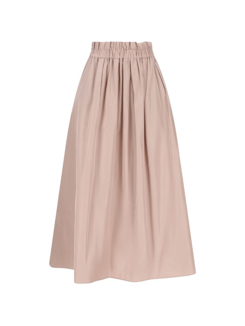 Herno Midi Skirt With Gathered Waistband And Subtle A-Line Silhouette