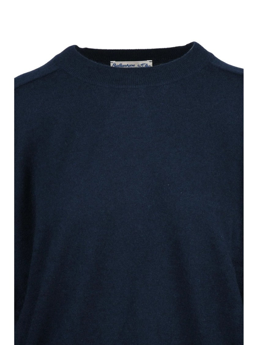 Ballantyne Cashmere Crew Neck Pullover With Puff Sleeves