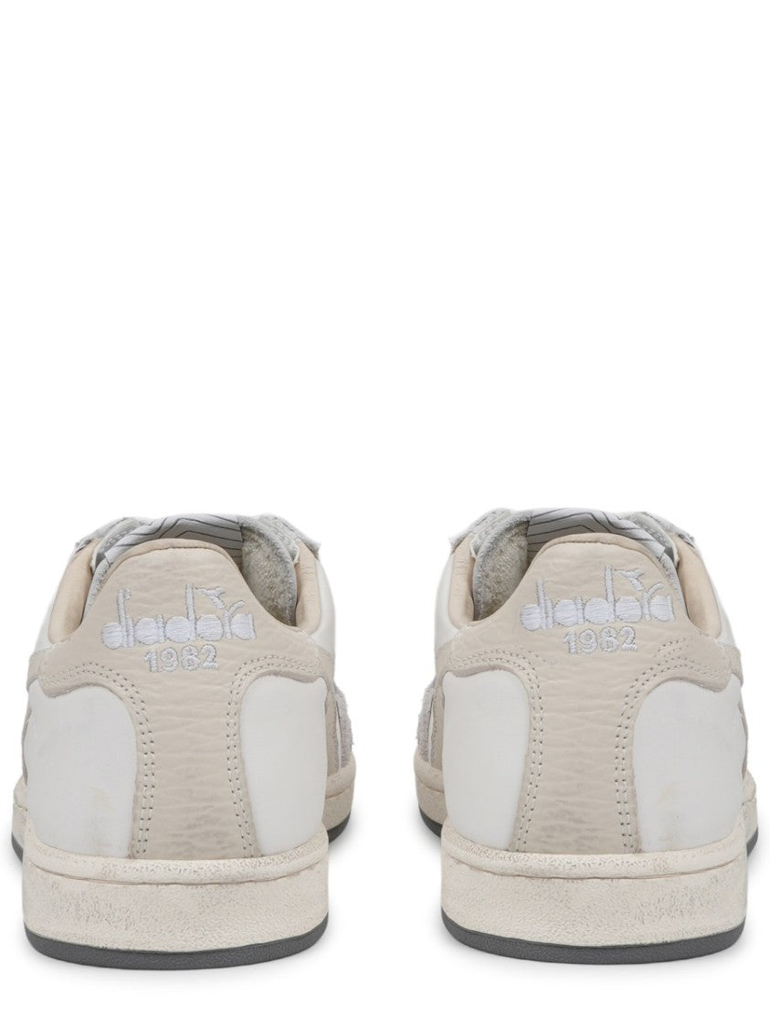 Diadora White Prestige Used Distressed Sneakers