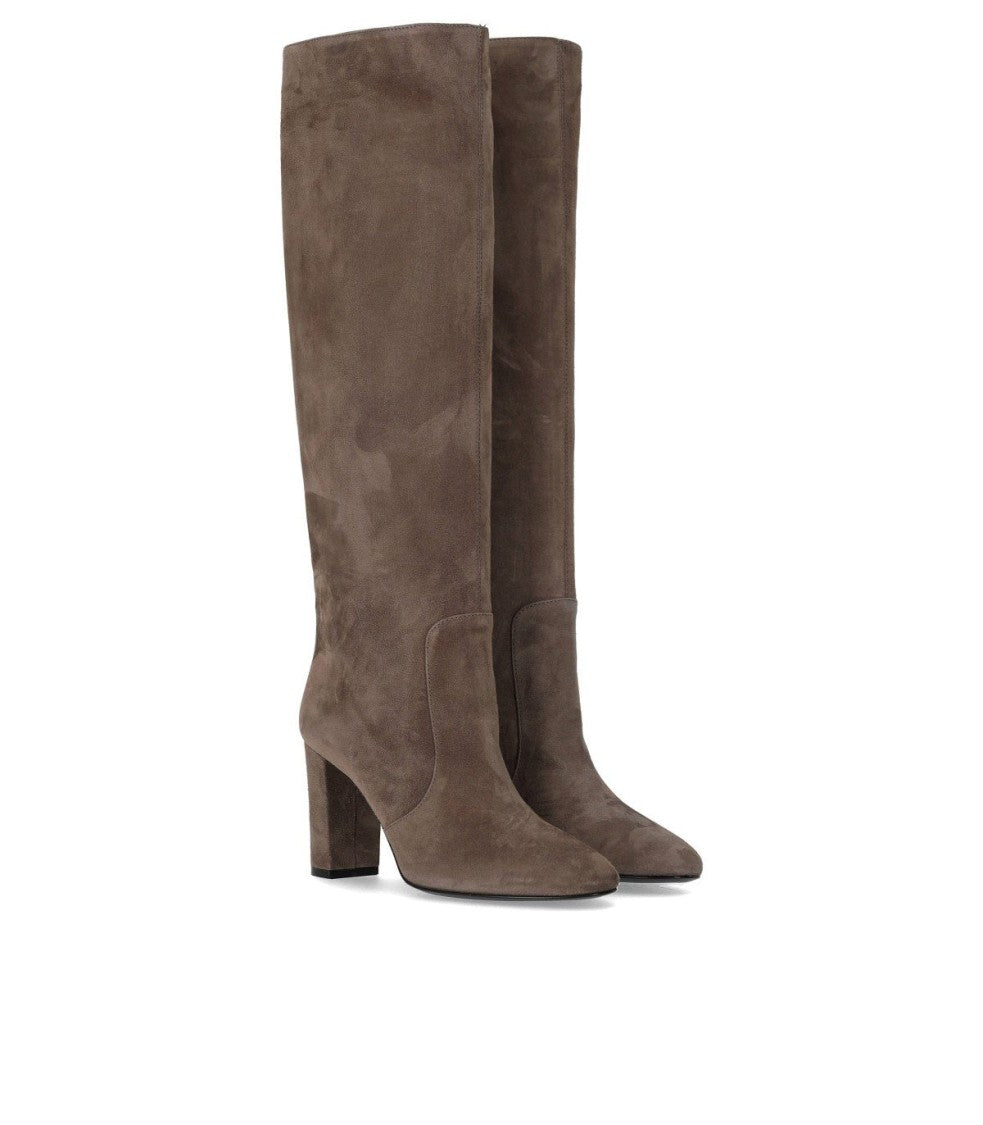 Via Roma 15 Suede Heeled High Boot