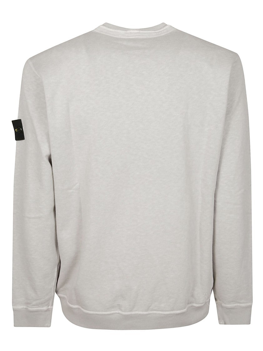 Stone Island Logo Detail Cotton Sweatshirt