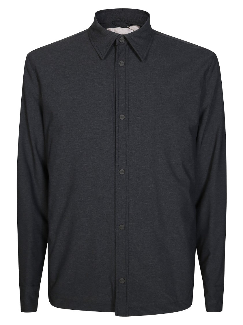 Herno Minimalist Button-Up Shirt Jacket With Classic Collar