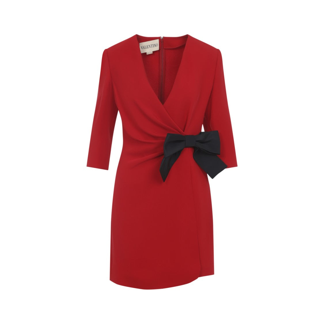 Valentino Cady Couture Red Silk Mini Dress