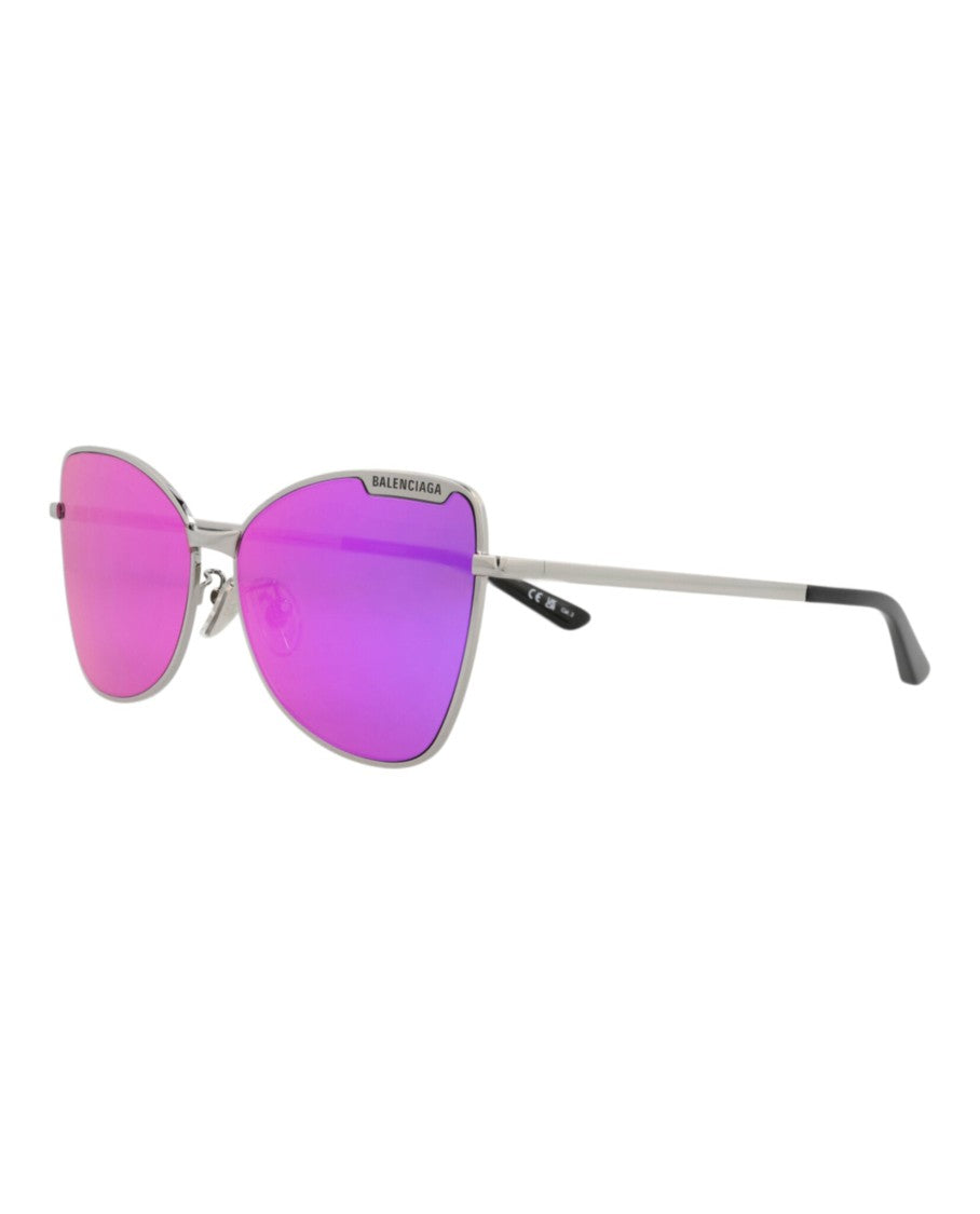 Balenciaga Cat Eye-Frame Metal Sunglasses