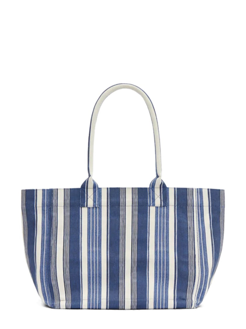 Isabel Marant Rectangular Stripe Tote Bag With Zippered Closure