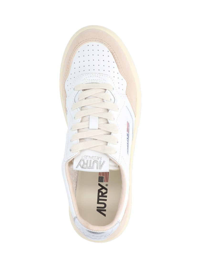 Autry White Medalist Suede Overlays Sneakers