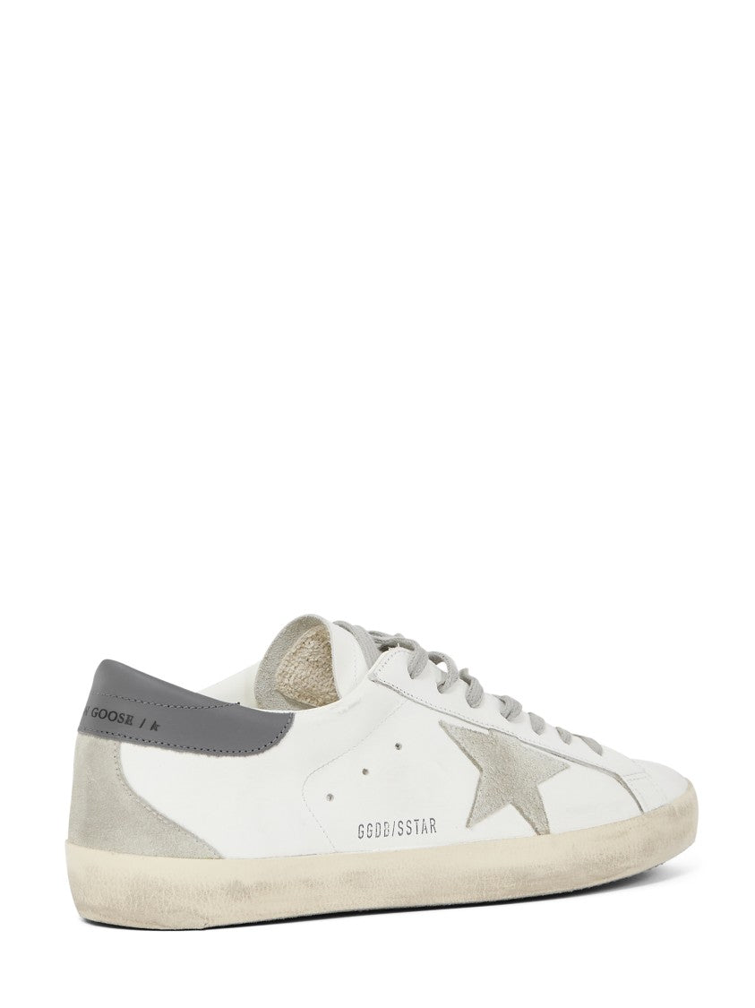 Golden Goose Super Star Leather Sneakers With Suede Accents