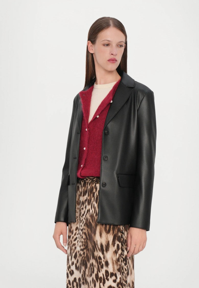 Max Mara Refined Black Tailored Jacket With Notched Lapel
