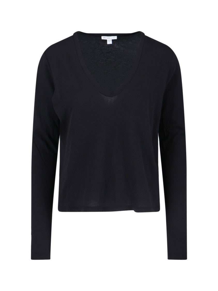 James Perse V-Neck T-Shirt – White