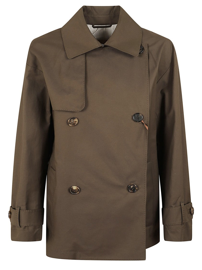 Max Mara Olive Green Mtczeno Trench Coat