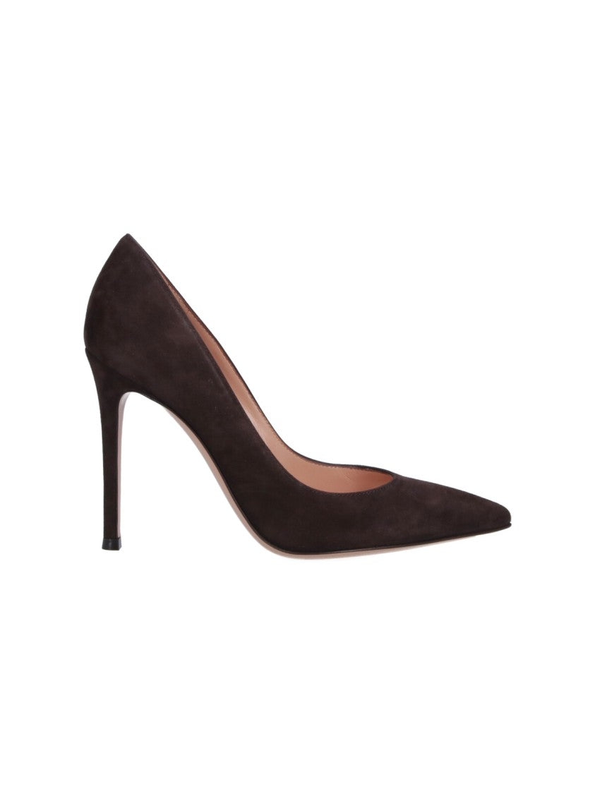 Gianvito Rossi Brown Gianvito 105 Suede Pumps