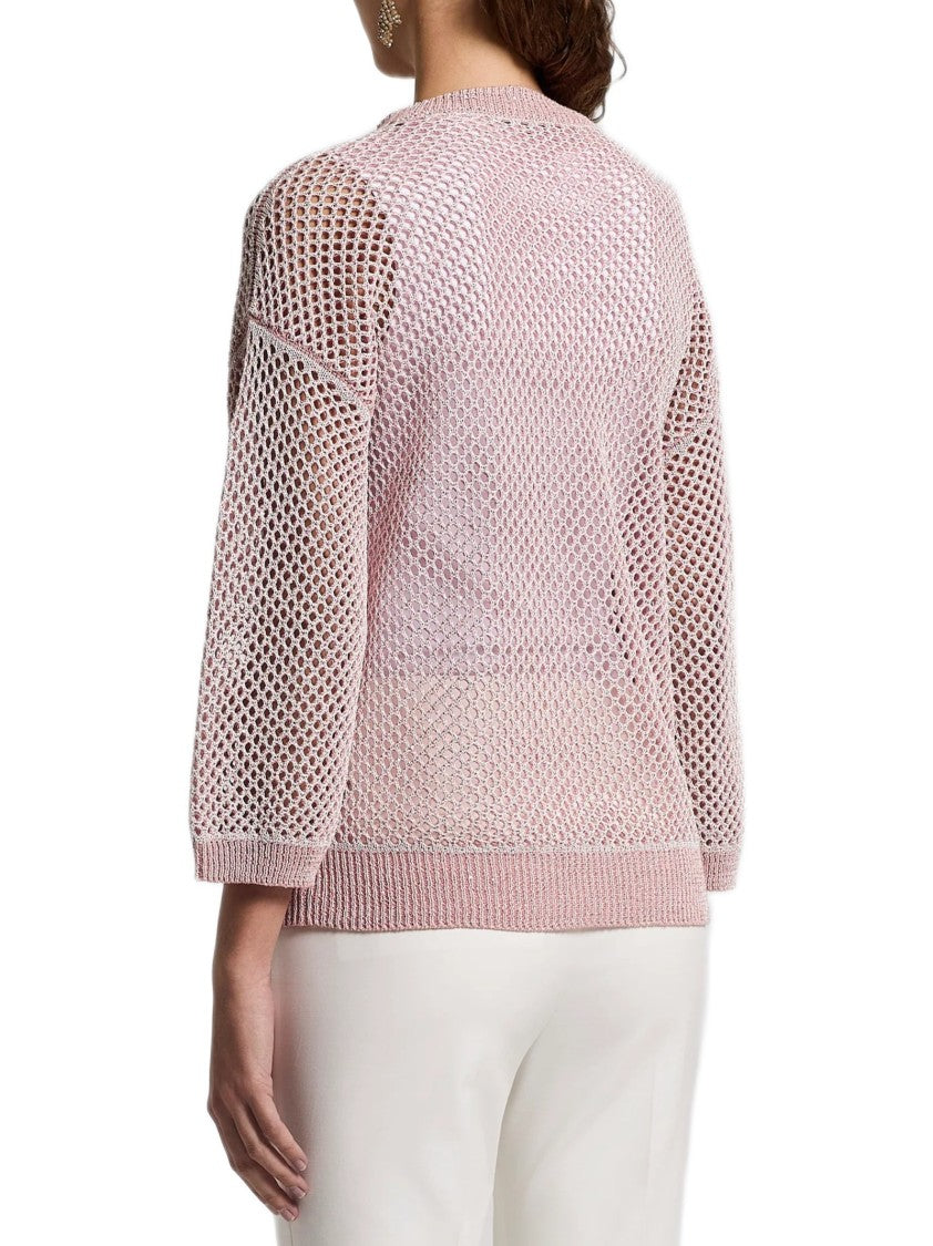Peserico Loose Open-Knit Sweater With Honeycomb Pattern