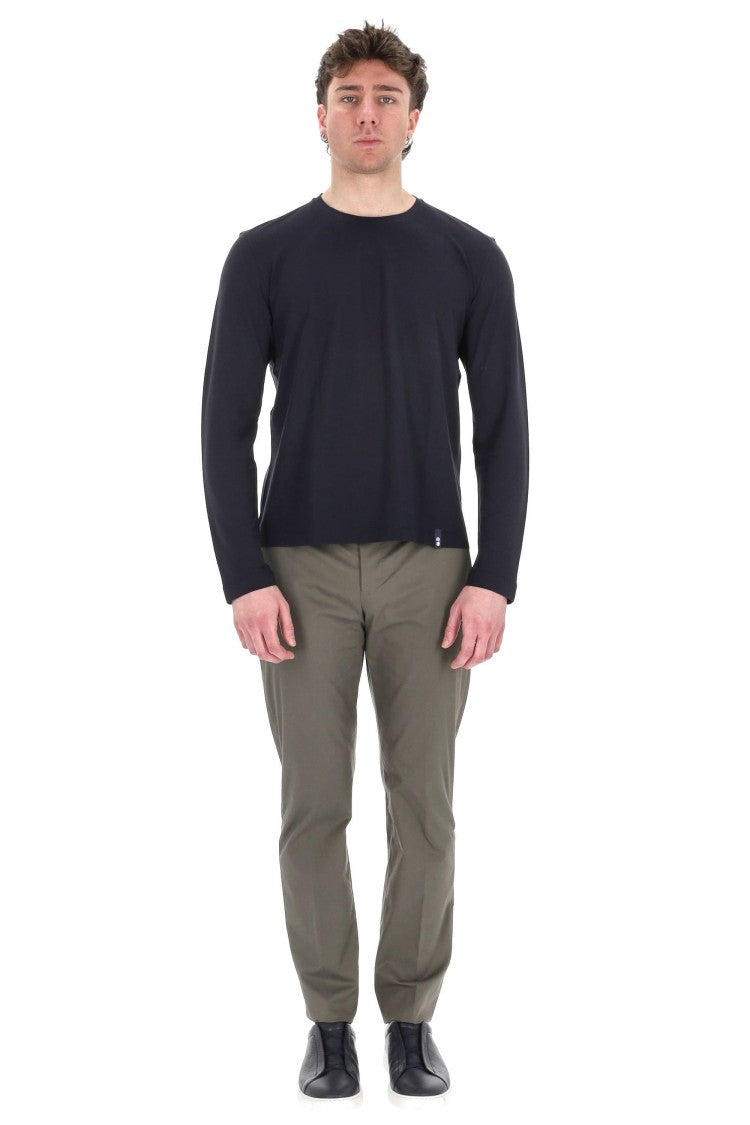 Drumohr "Ice Cotton" Long Sleeve Cotton T-Shirt