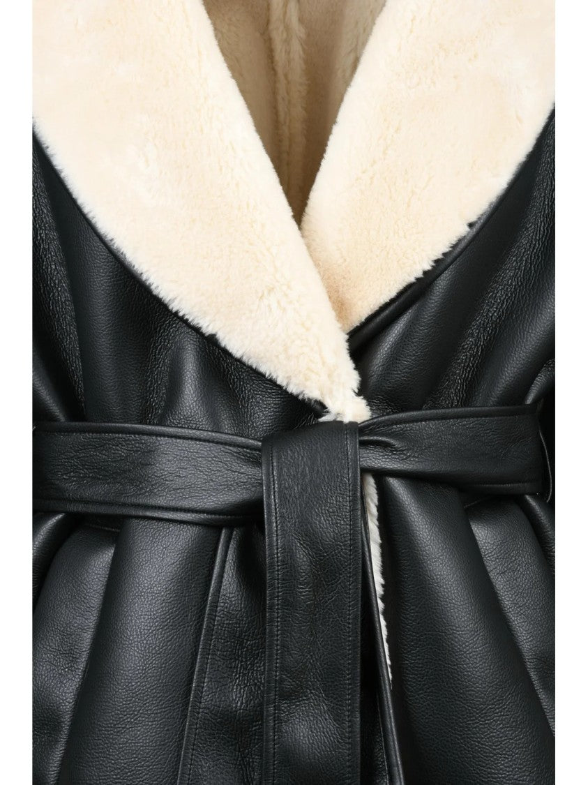 Stand Studio Black-Beige Polyurethane Eco Jacket