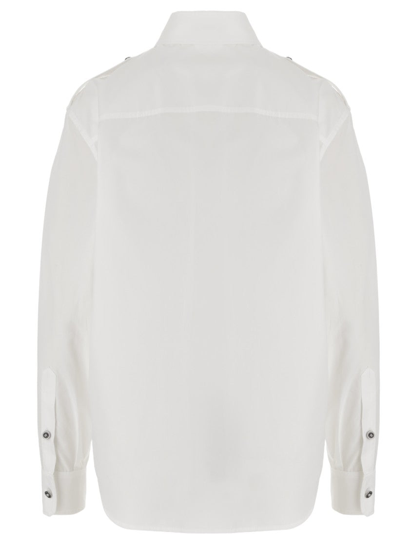 Versace Cotton Shirt With Contrasting Buttons