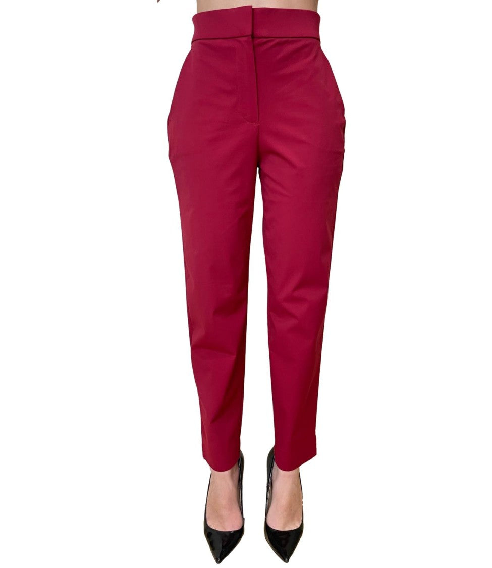 Max Mara Dark Red Mmlpaio Polyamide Trousers