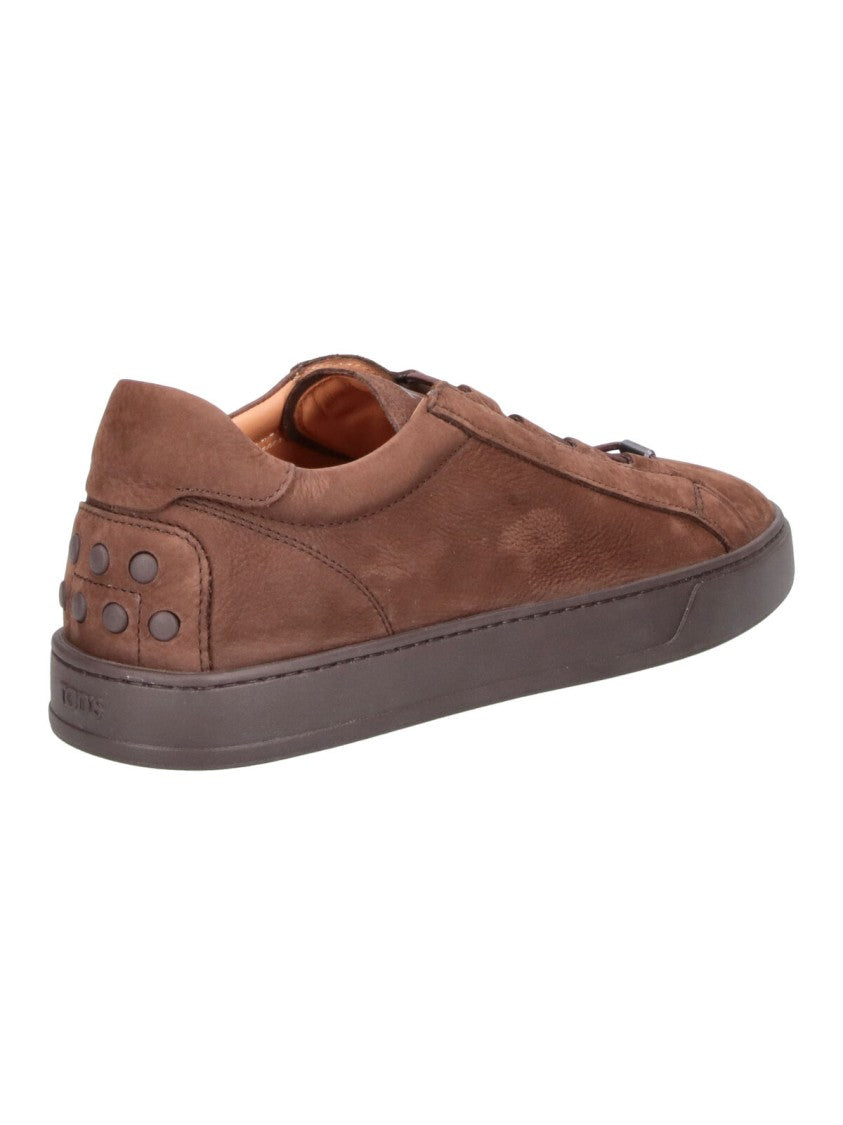 Tod's Brown Calf Suede Sneakers
