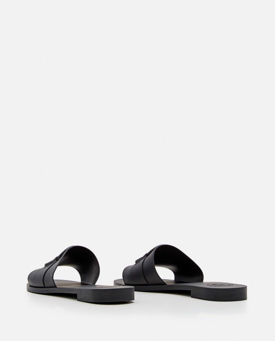 Moncler Black Rubber Sandals
