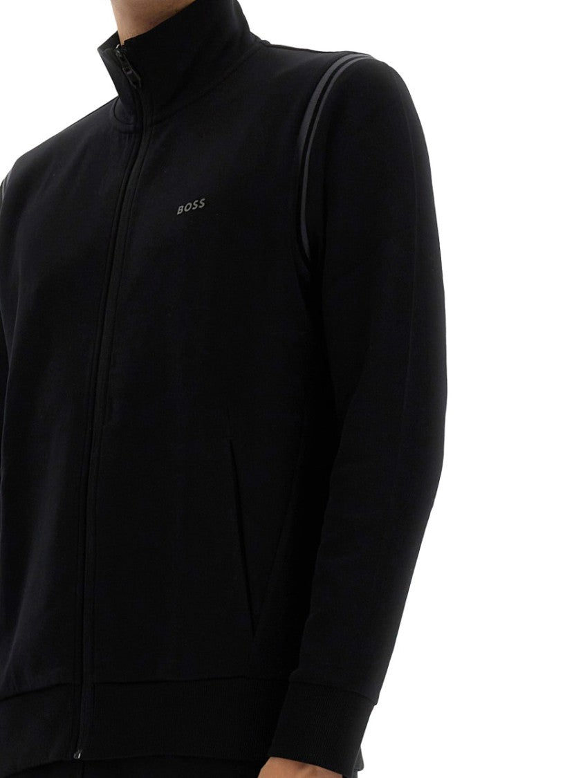 Boss Zip-Up Jacket And Tapered Pants Coordinated Set