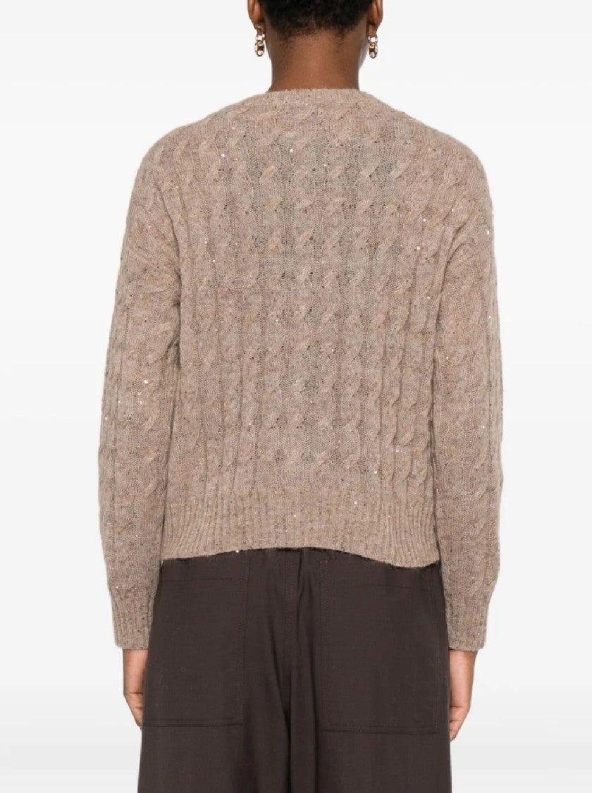 Brunello Cucinelli Cable Knit Cardigan With Button-Down Front
