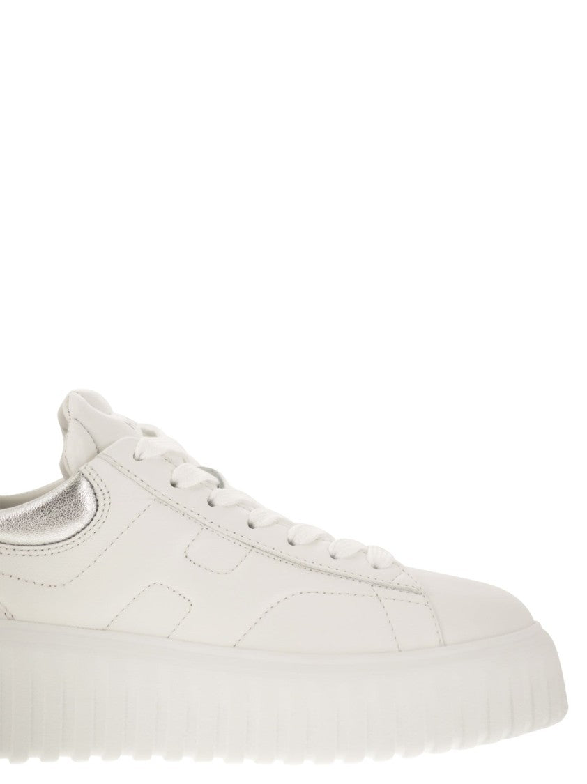 Hogan Sporty Nappa Leather Trainers With H Accents
