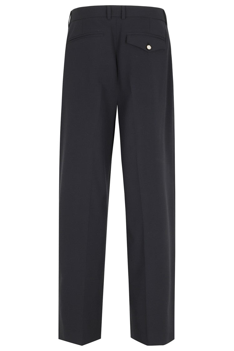 Thestroy Anthem Black Double-Darted Wide-Leg Trousers