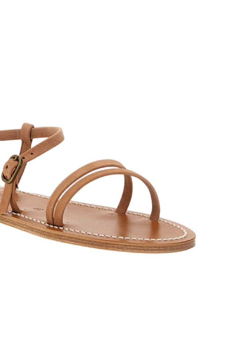 K Jacques St Tropez Light Brown Erka Leather Sandals