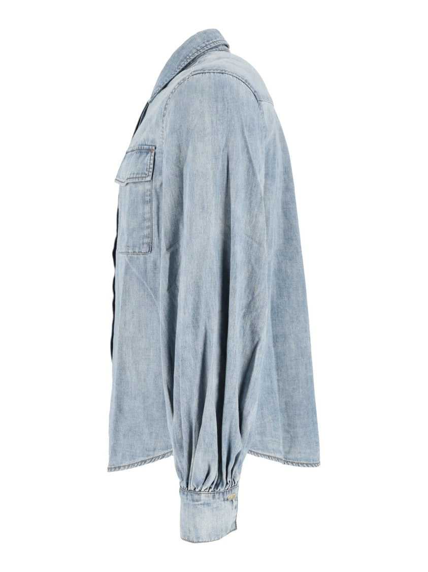 7 For All Mankind Light Chambray Long-Sleeved Shirt