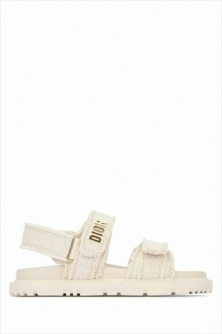 Dior Refined Cotton And Lambskin Flat Sandals