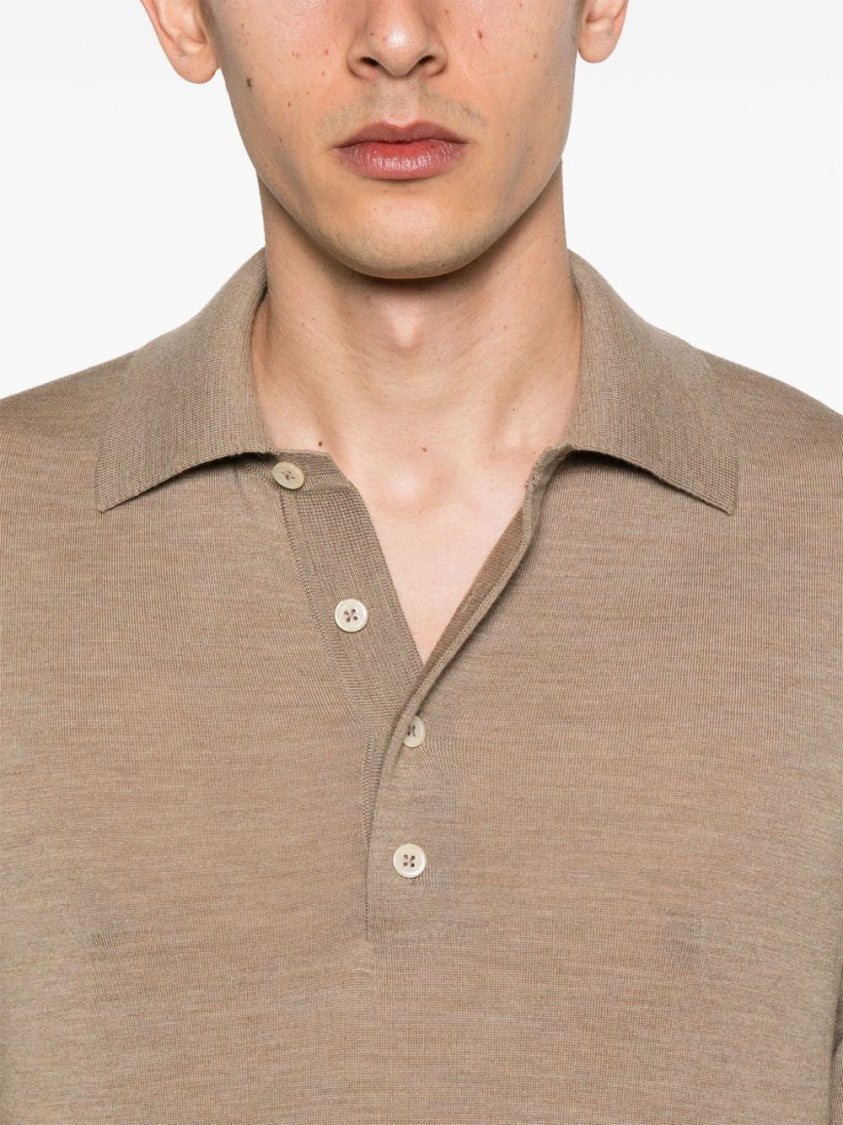 Tom Ford Beige Long-Sleeved Polo