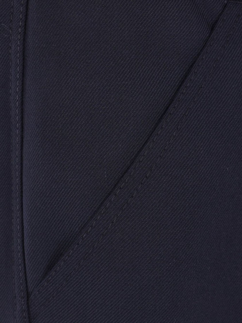 Comme Des Garçons Straight-Leg Navy Trousers