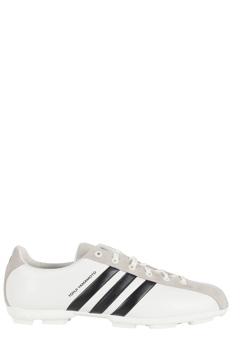 Y-3 White Field Suede-Inserts Leather Sneakers