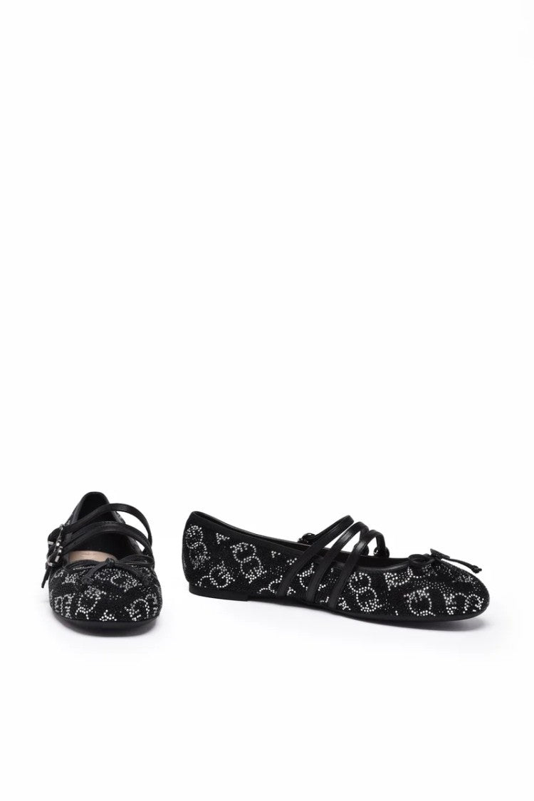 Pinko Sequin Ballerinas - Black/Silver