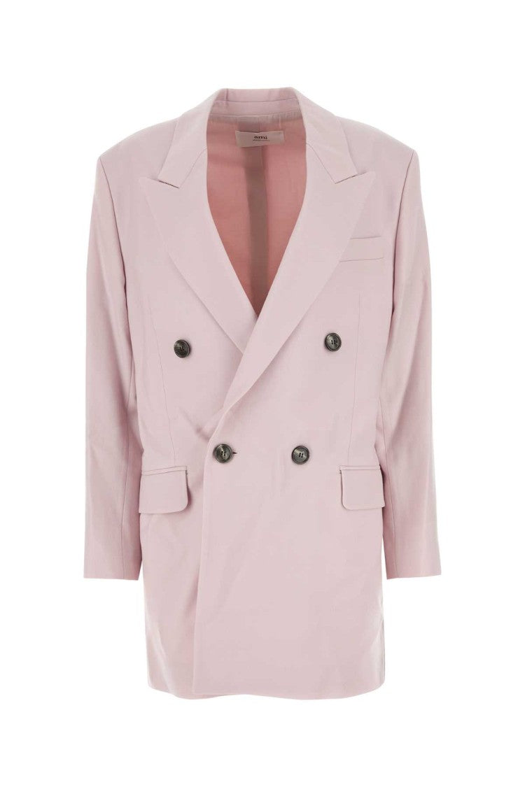 Ami Light Pink Wool Oversize Blazer
