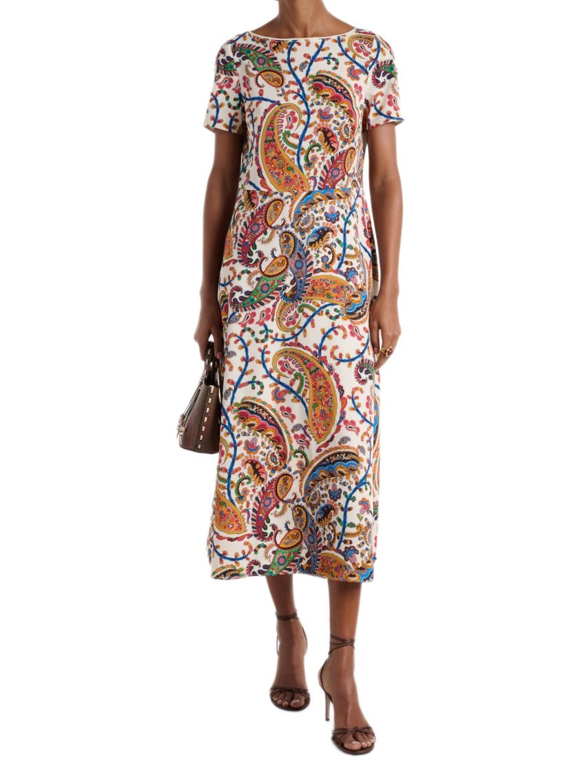 Etro Multicolor Paisley Print Regular Dress