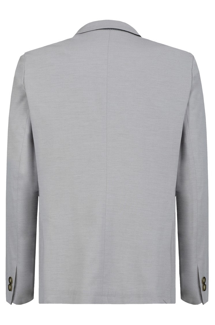Gazzarrini X Michele Franzese Tailored Grey Blazer With Notch Lapel