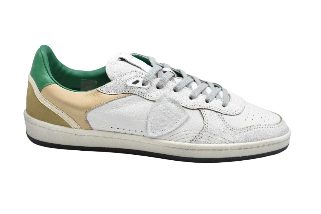 Philippe Model Green White Low Top Versatile Shoes
