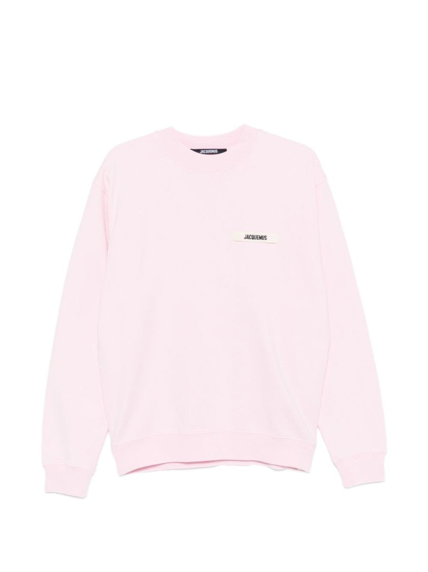 Jacquemus Light Pink Logo Patch Round Sweater