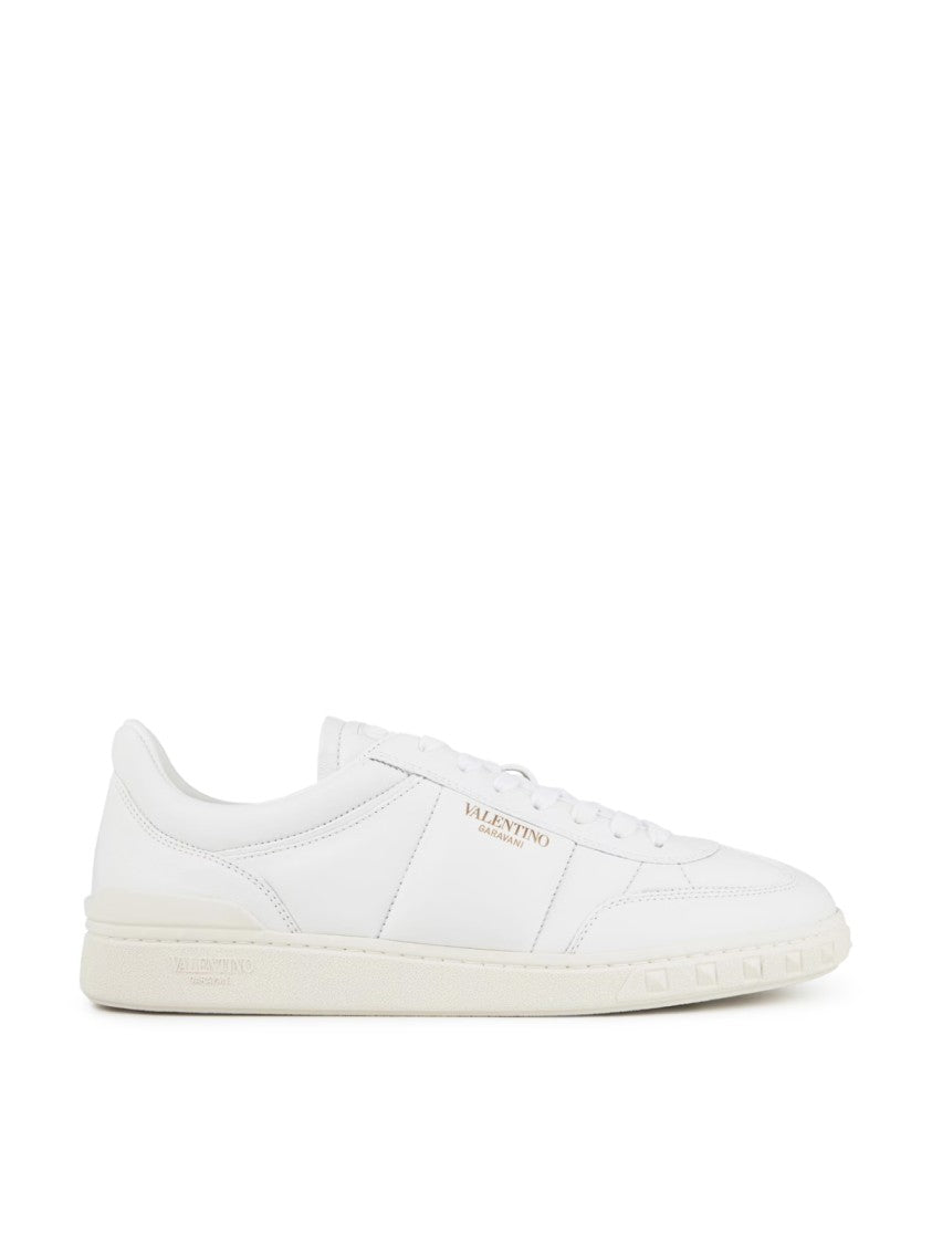 Valentino Garavani White Upvillage Logo Leather Sneakers