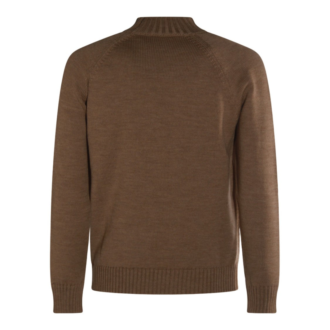 Zanone Crew Neck Knit Sweater With Ribbed Detailing