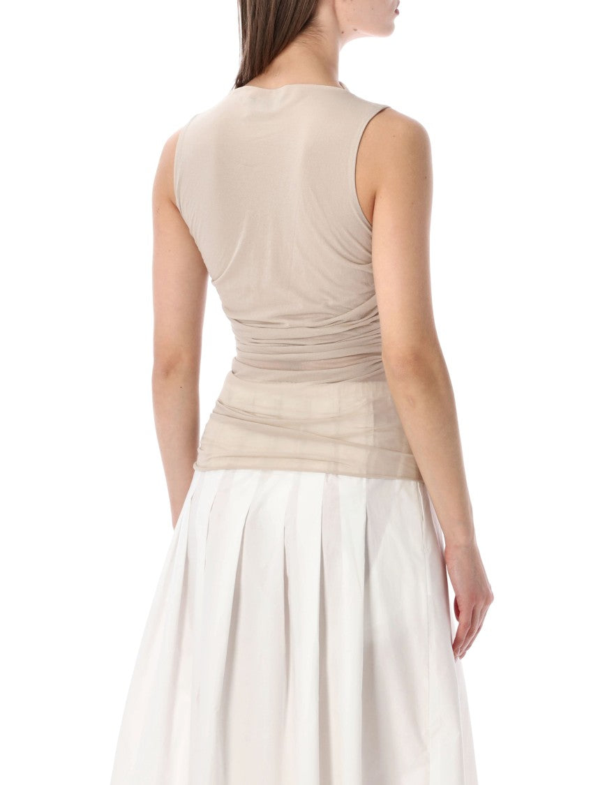 Soeur Irina Draped Sleeveless Top