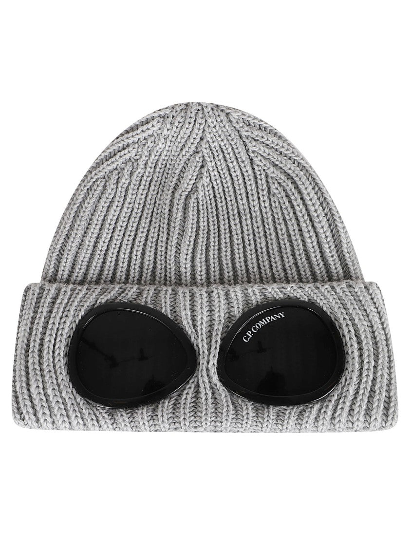 C.P. Company Ribbed Knit Hat With Iconic Lenses By C.P. Company