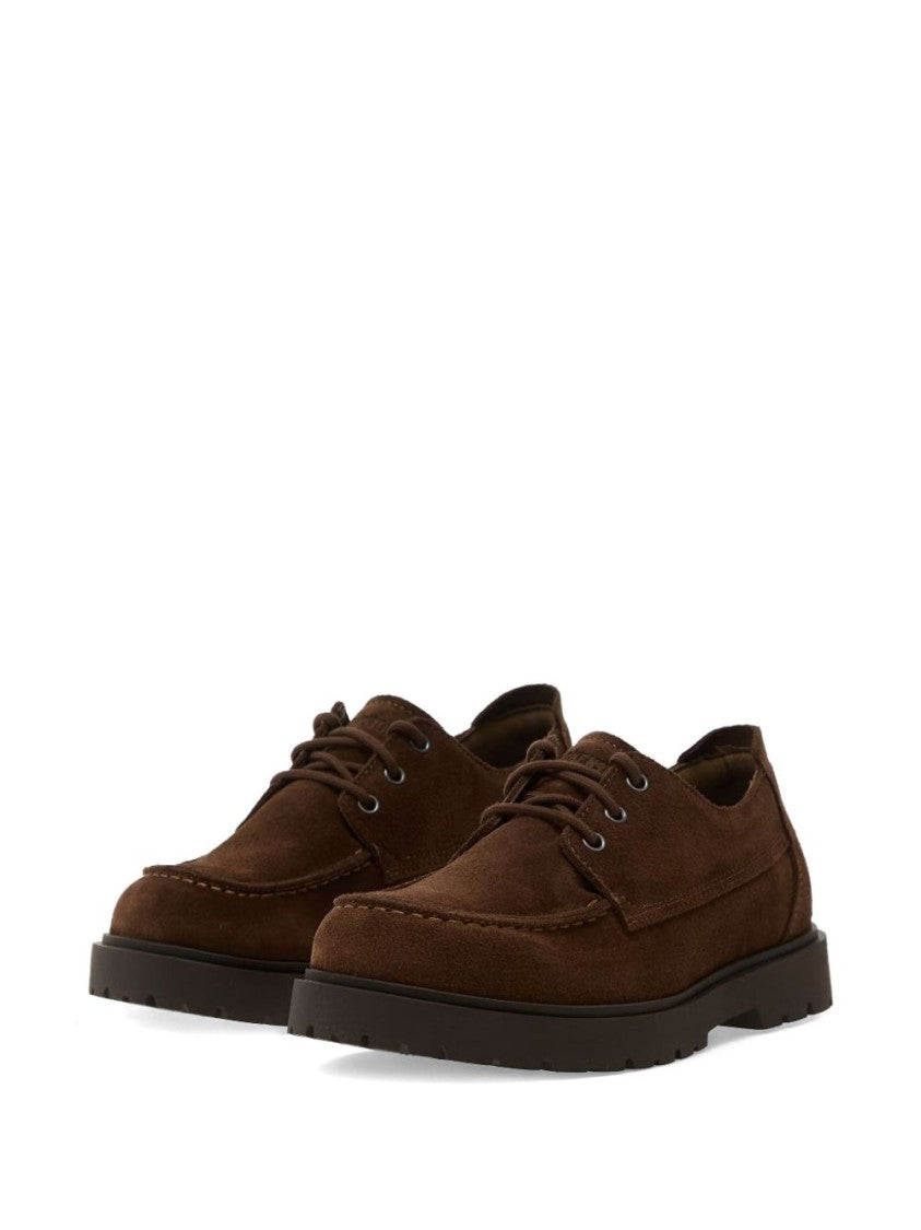 Birkenstock Brown Suede Lace-Up Flat Shoes