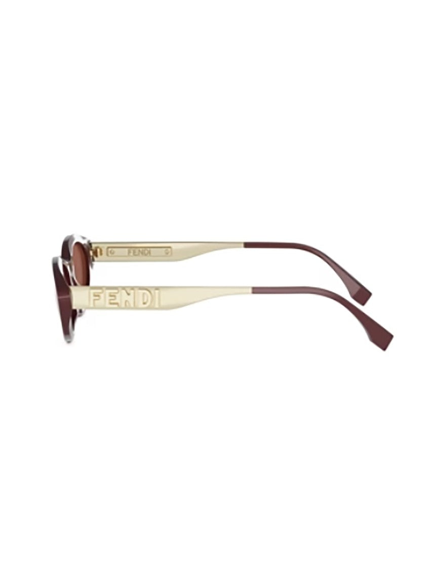 Fendi Fe40202i Cat-Eye Gold-Embellished Sunglasses